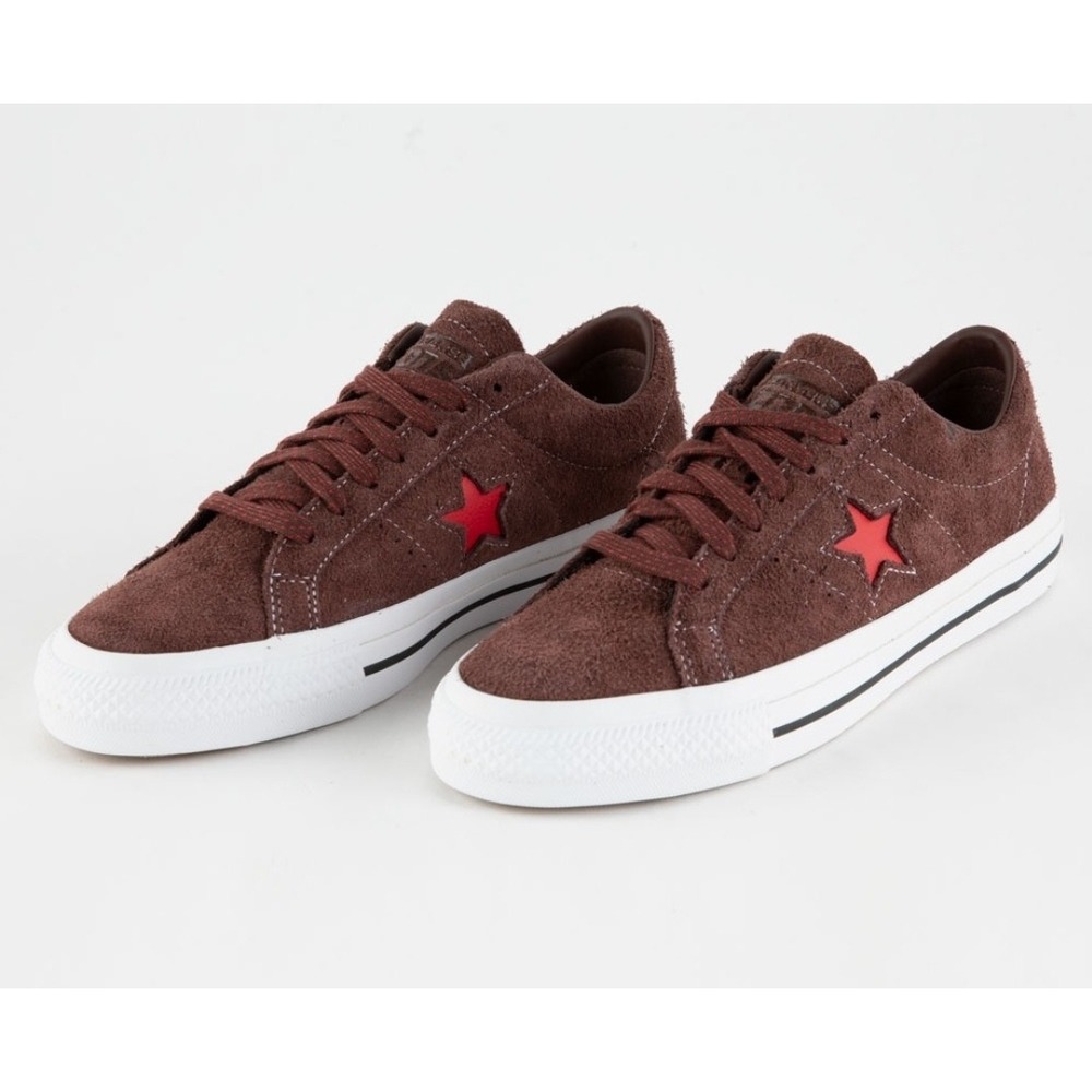 Converse‎ One Star Pro Ox Eternal Earth Red White Skate Shoes 8.5 M/ 10 W